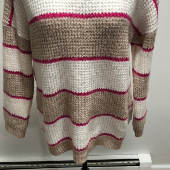 {American Eagle} Wide Stripe Waffle Knit Sweater - Picture 4 of 9